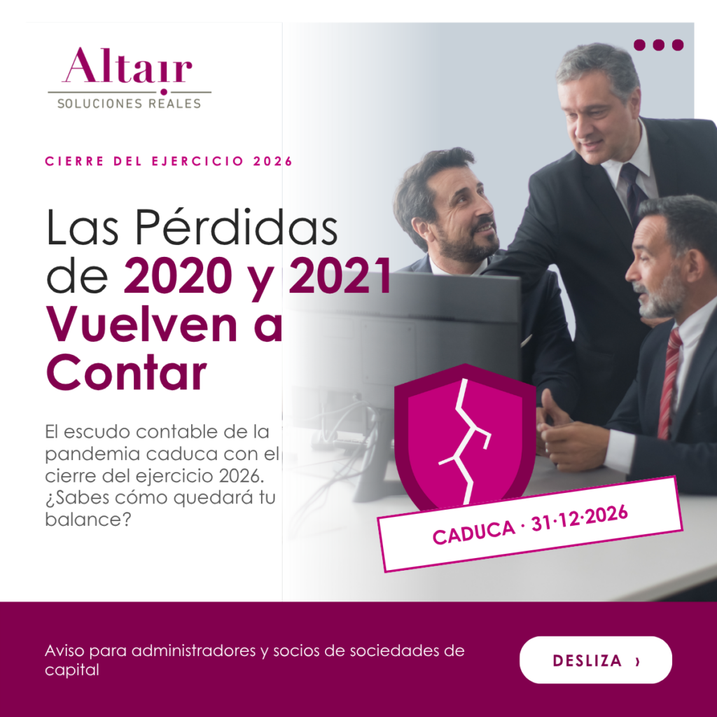 Moratoria contable las pérdidas de 2020 y 2021 vuelven a contar al cierre de 2026