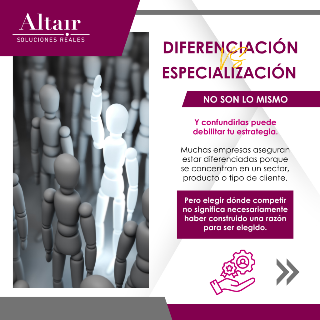 diferenciacion vs especializacion